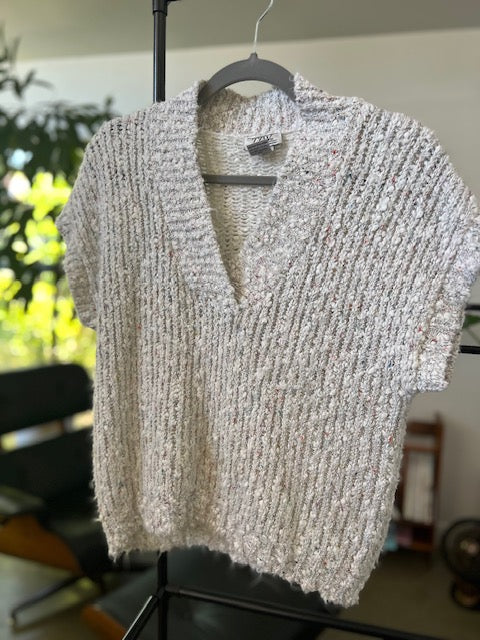 1990's Cable-Knit Short-Sleeve Sweater