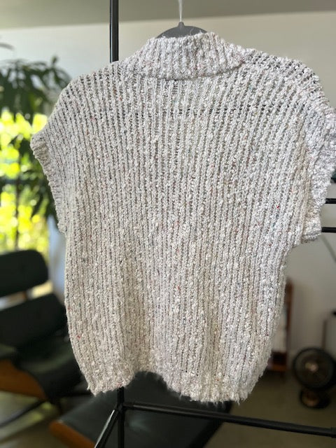 1990's Cable-Knit Short-Sleeve Sweater