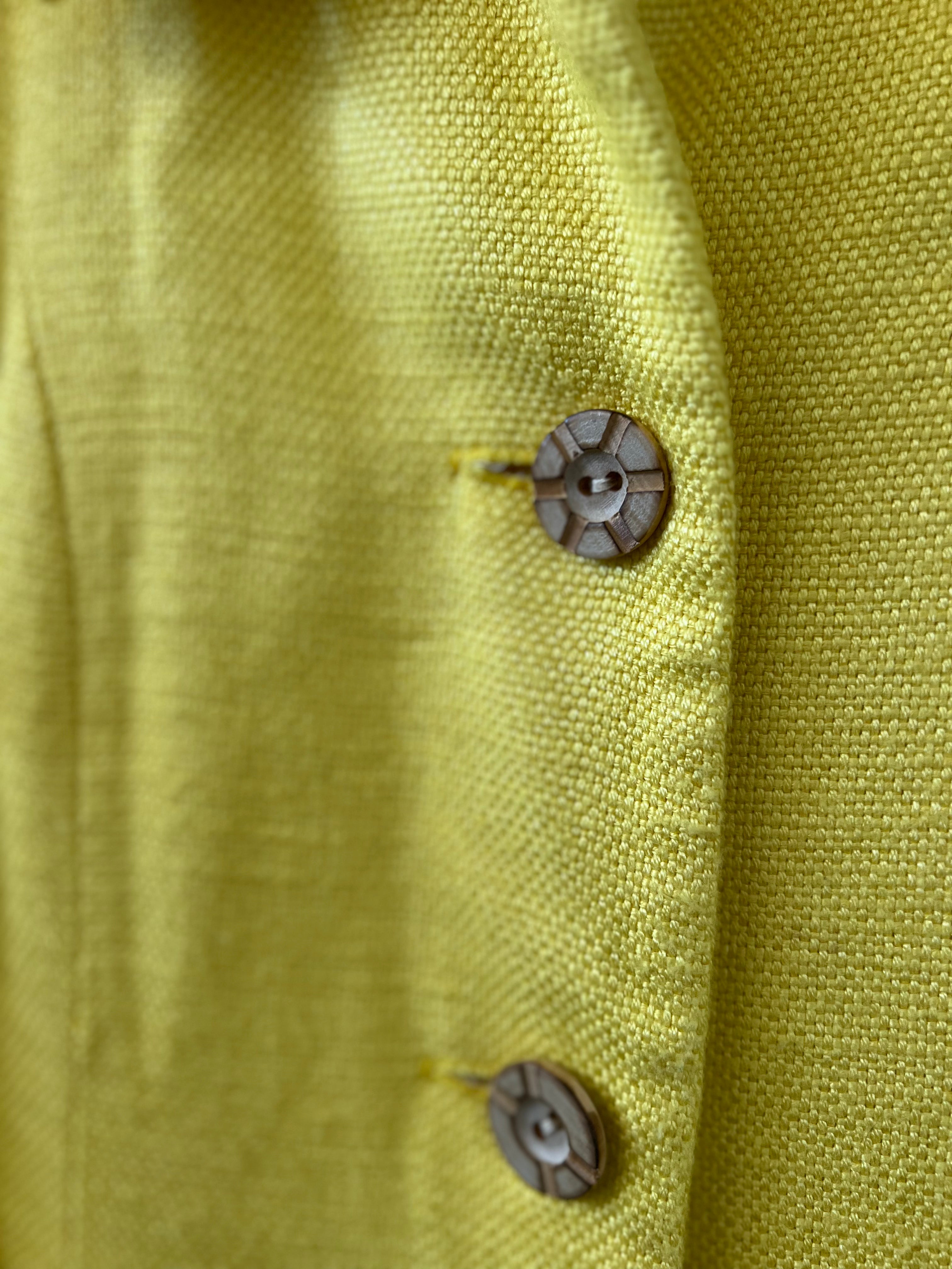 1980's Yellow Button-up Dress