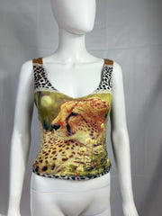 1990's Cheetah Print Bodywear Top