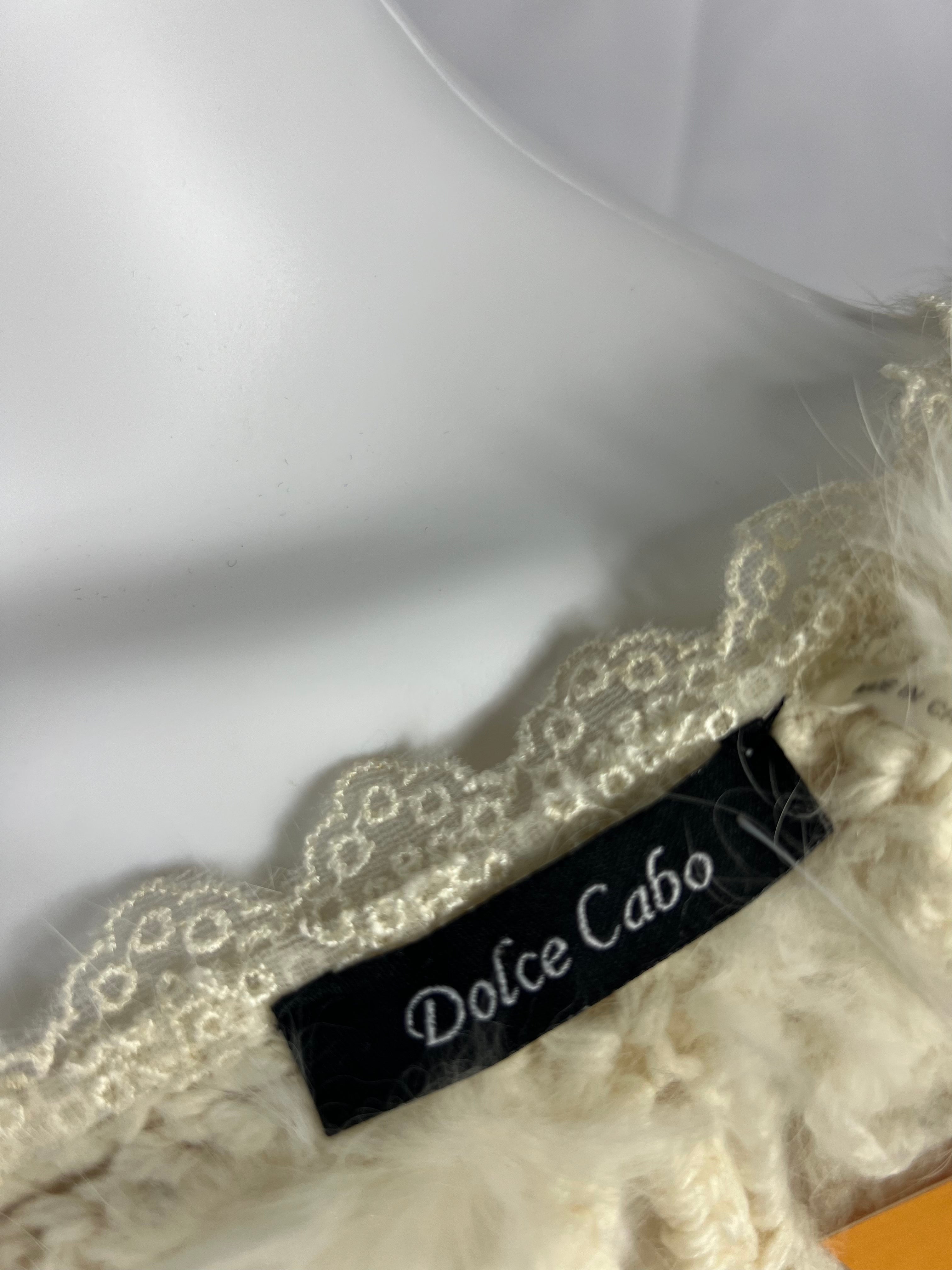 2000's Dolce Cabo, Crochet & Rabbit Fur Vest