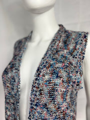 1980-90's Knit Vest, Multi-Color Open Vest