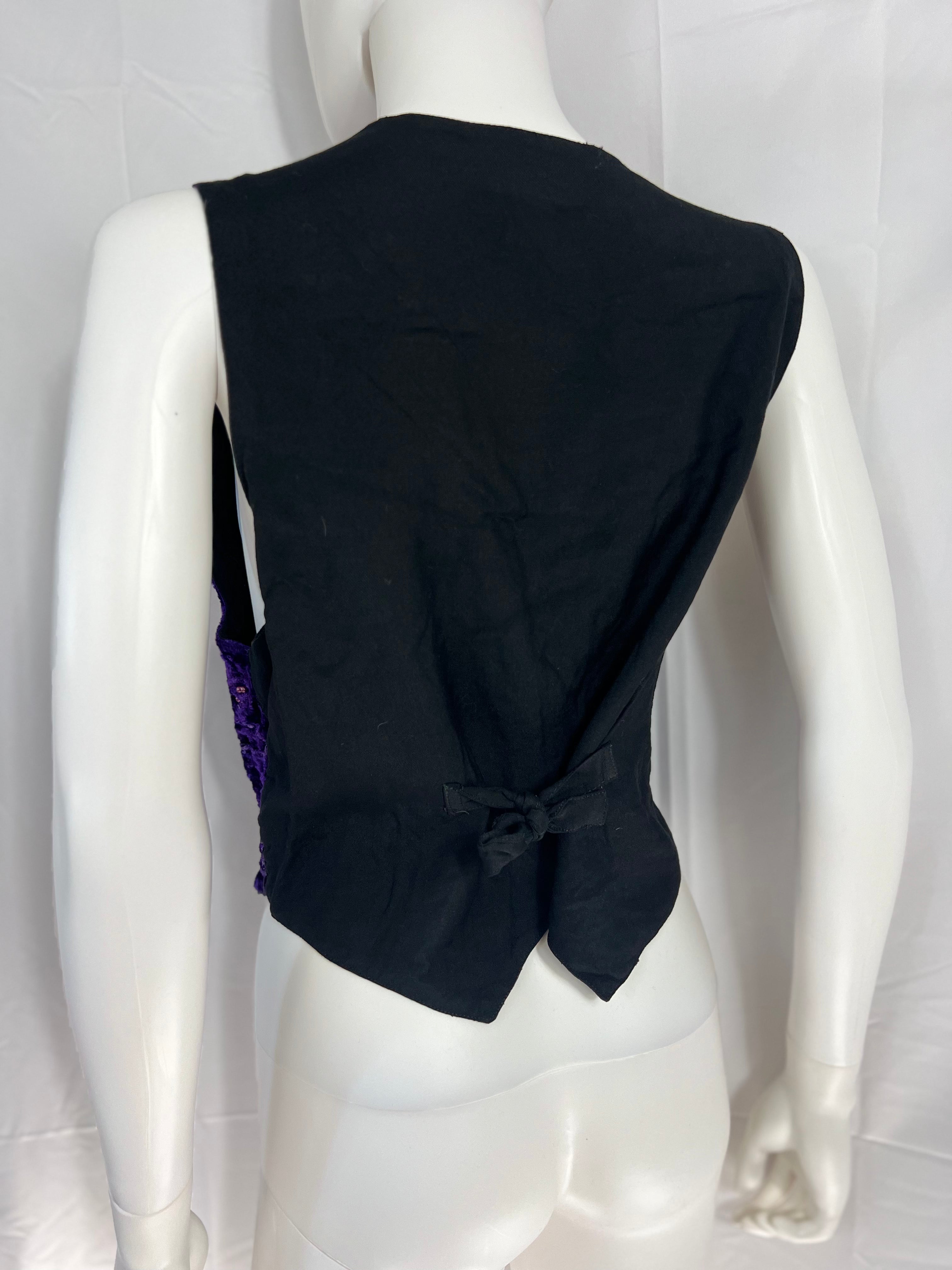 1990's Velvet Purple Vest