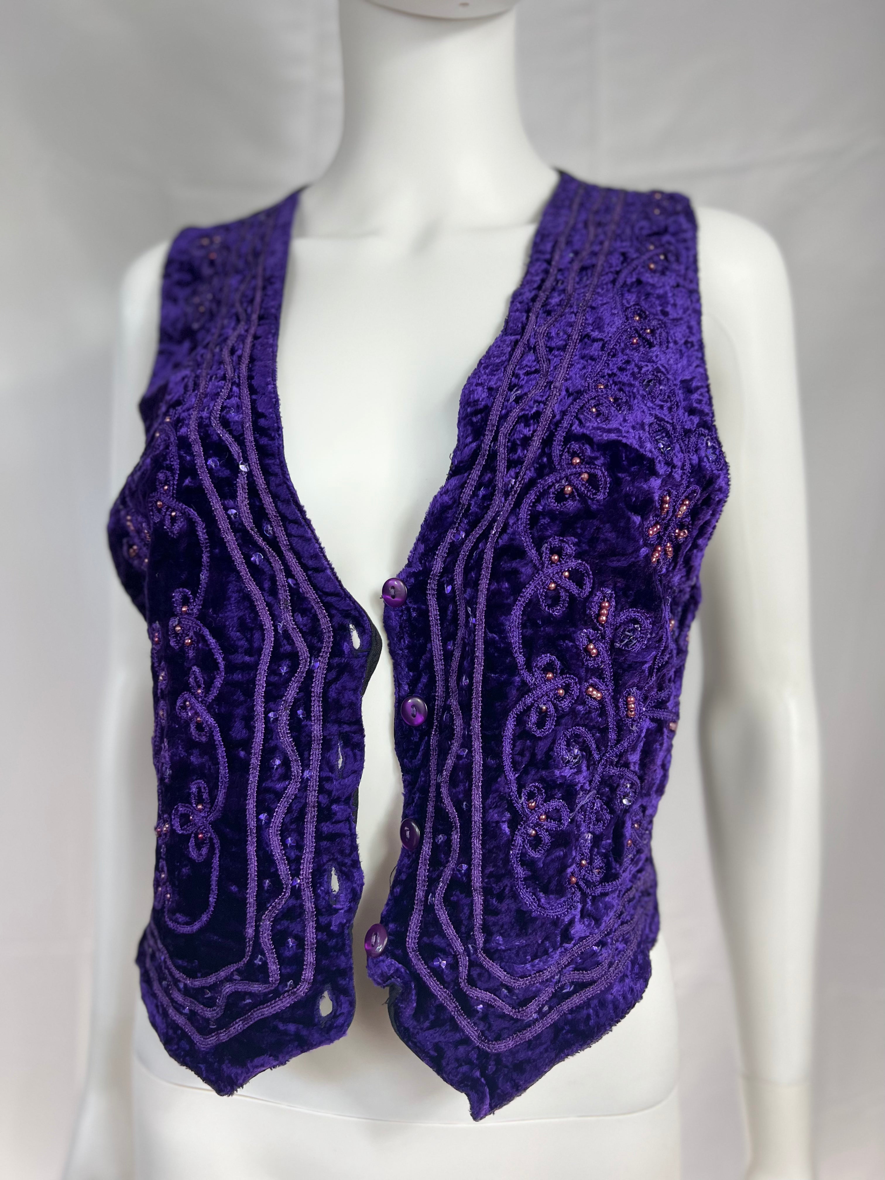 1990's Velvet Purple Vest