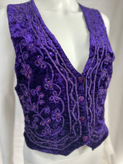 1990's Velvet Purple Vest