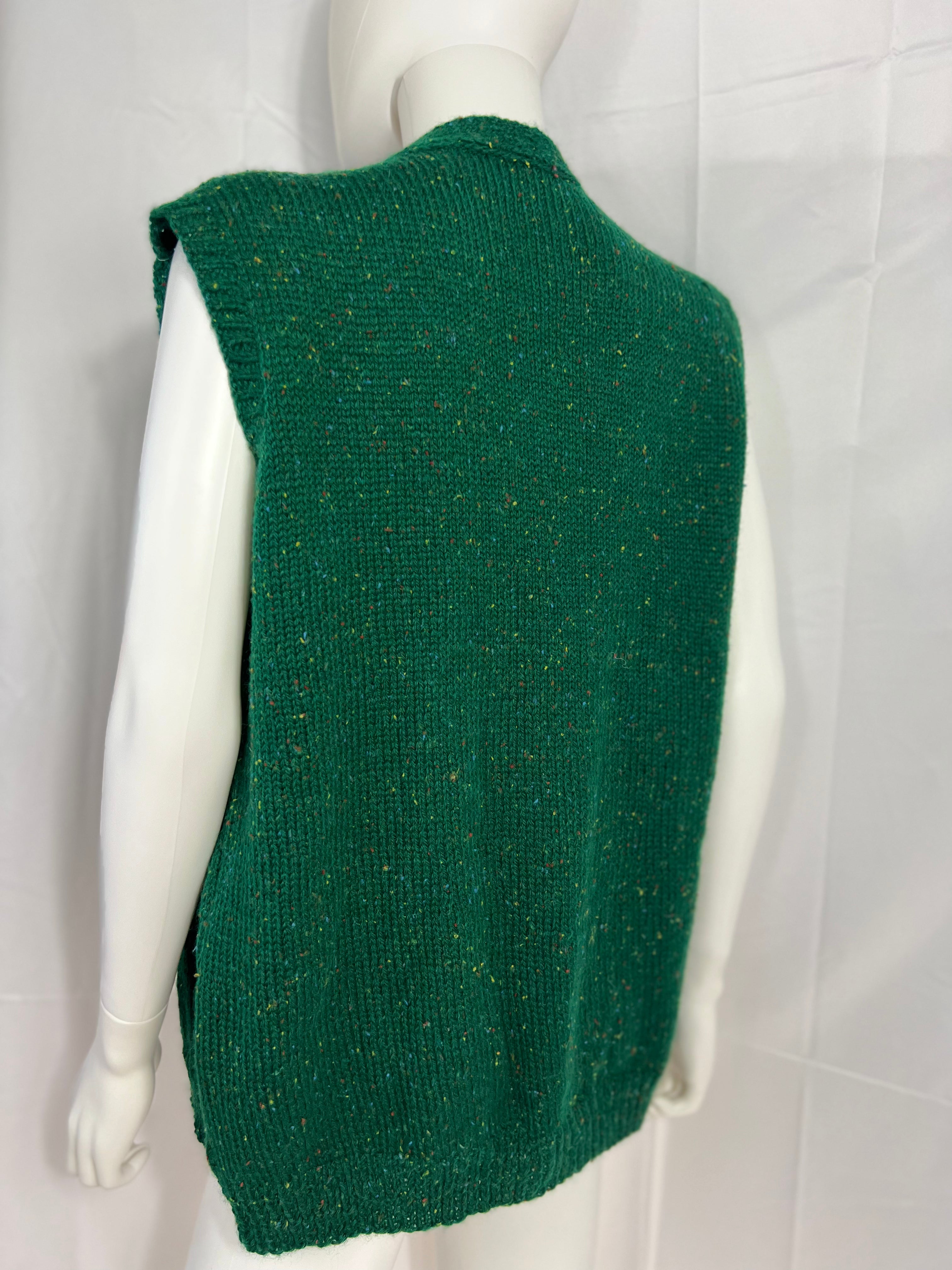 1980's Dark Green Knit Vest