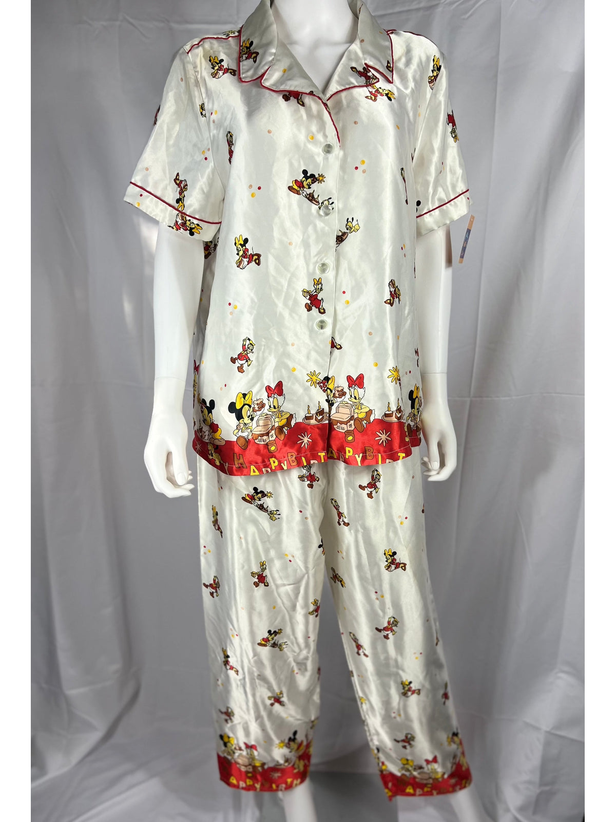 1980's Disney "Happy Birthday" Satin Pajamas