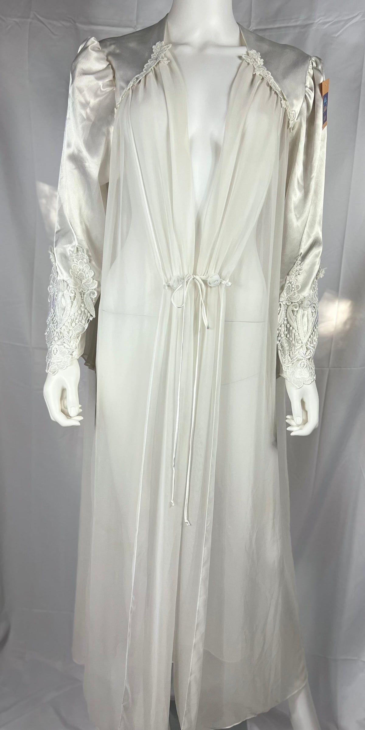 1980's White Sheer Bridal Robe