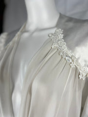 1980's White Sheer Bridal Robe