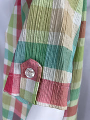 1980's Vintage Pastel Checkered Button Shirt (NWT)