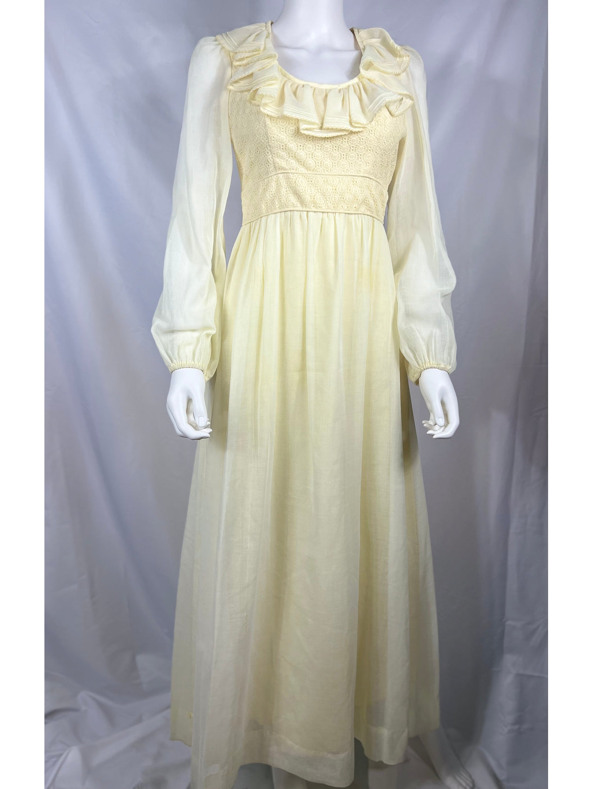 1970's Candi Jones of California- Bohemian Wedding Dress
