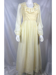 1970's Candi Jones of California- Bohemian Wedding Dress