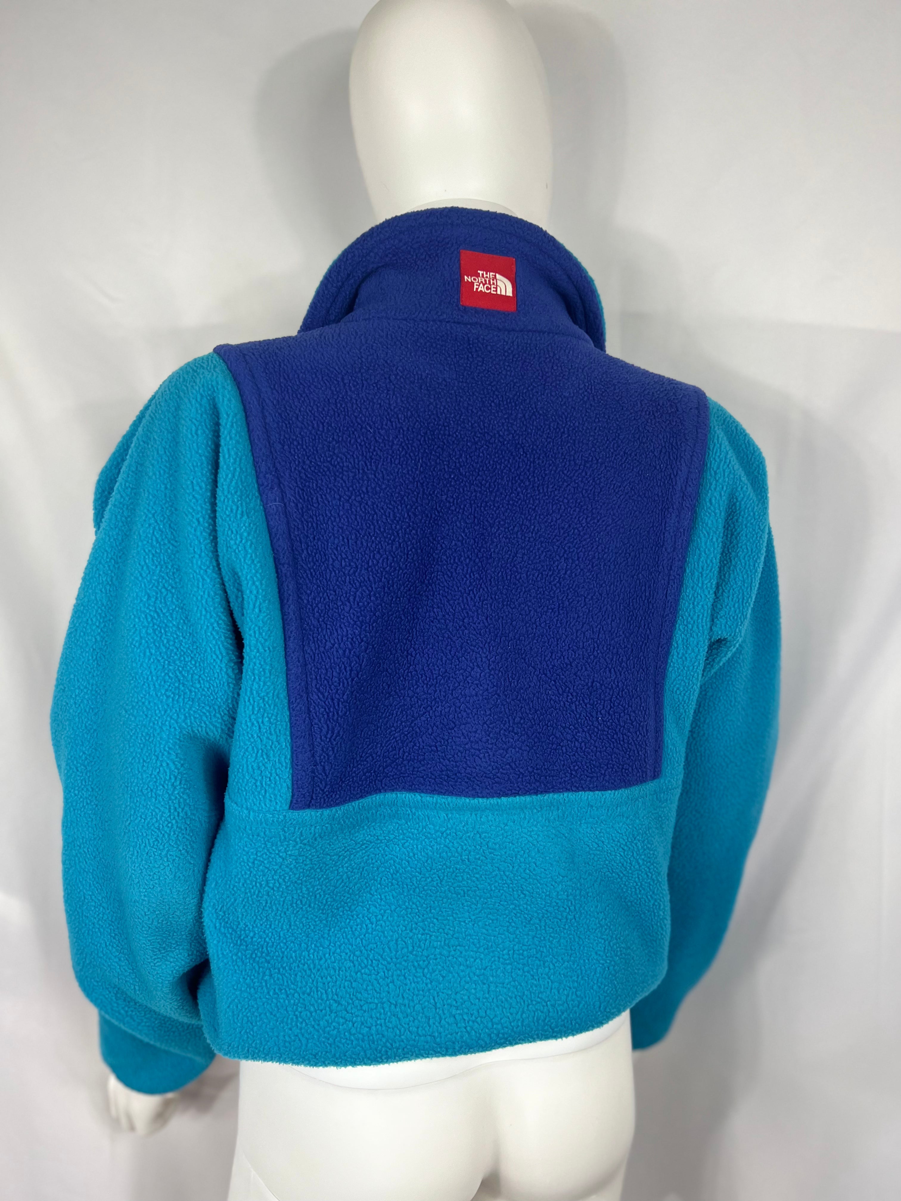 1980-90's North Face: Turquoise/Purple Half-zip fleece