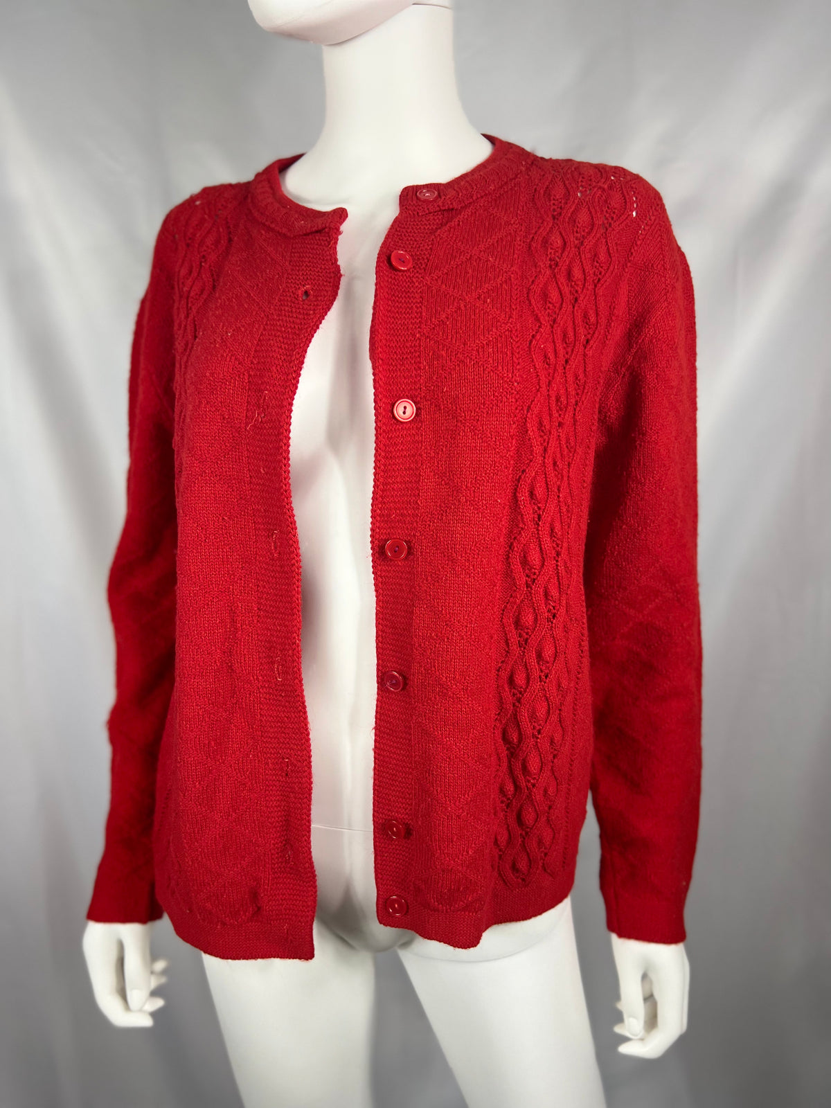 1970's Red Knit Cardigan