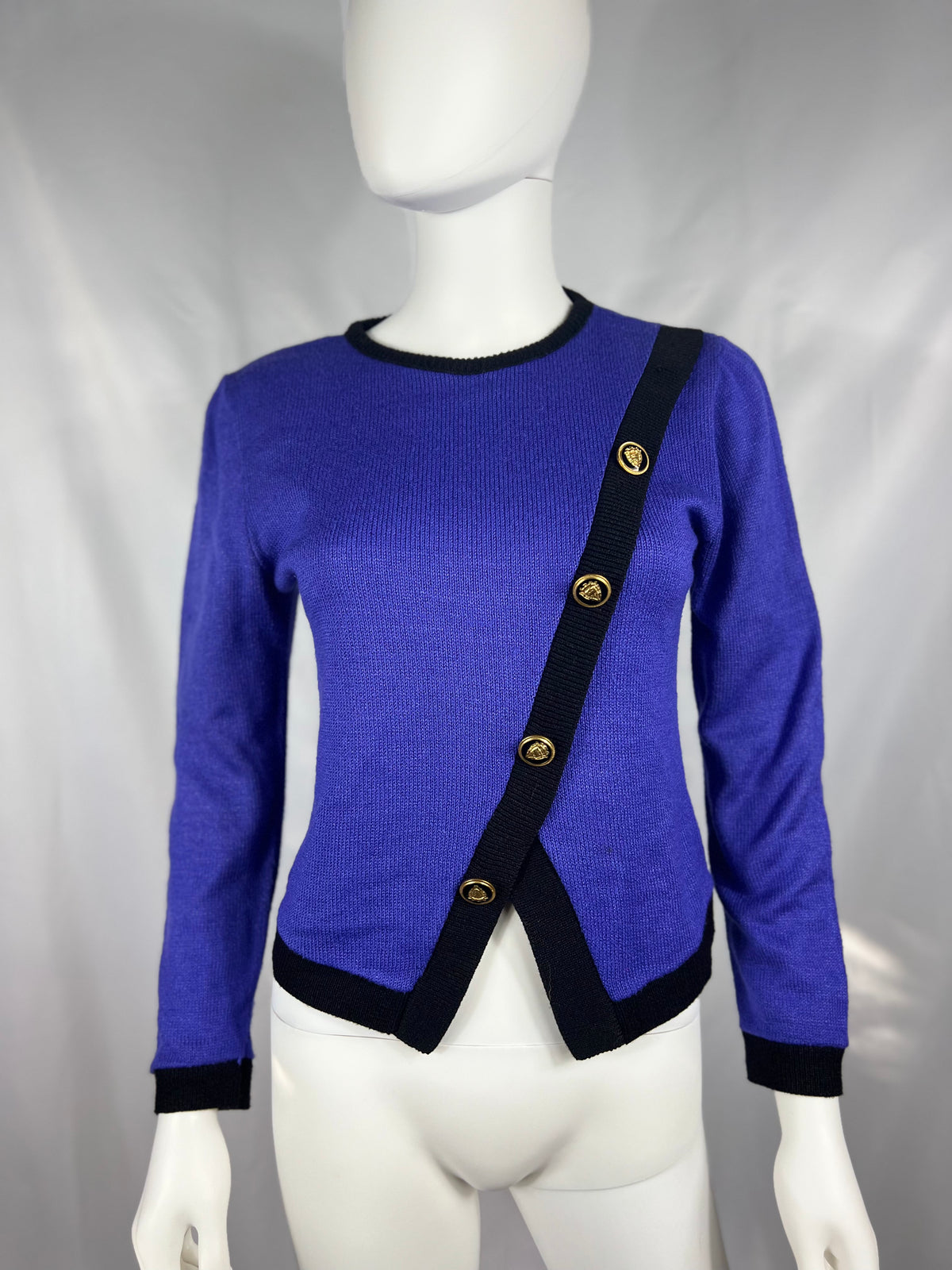 1990's Purple/Black Knit Sweater