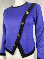 1990's Purple/Black Knit Sweater