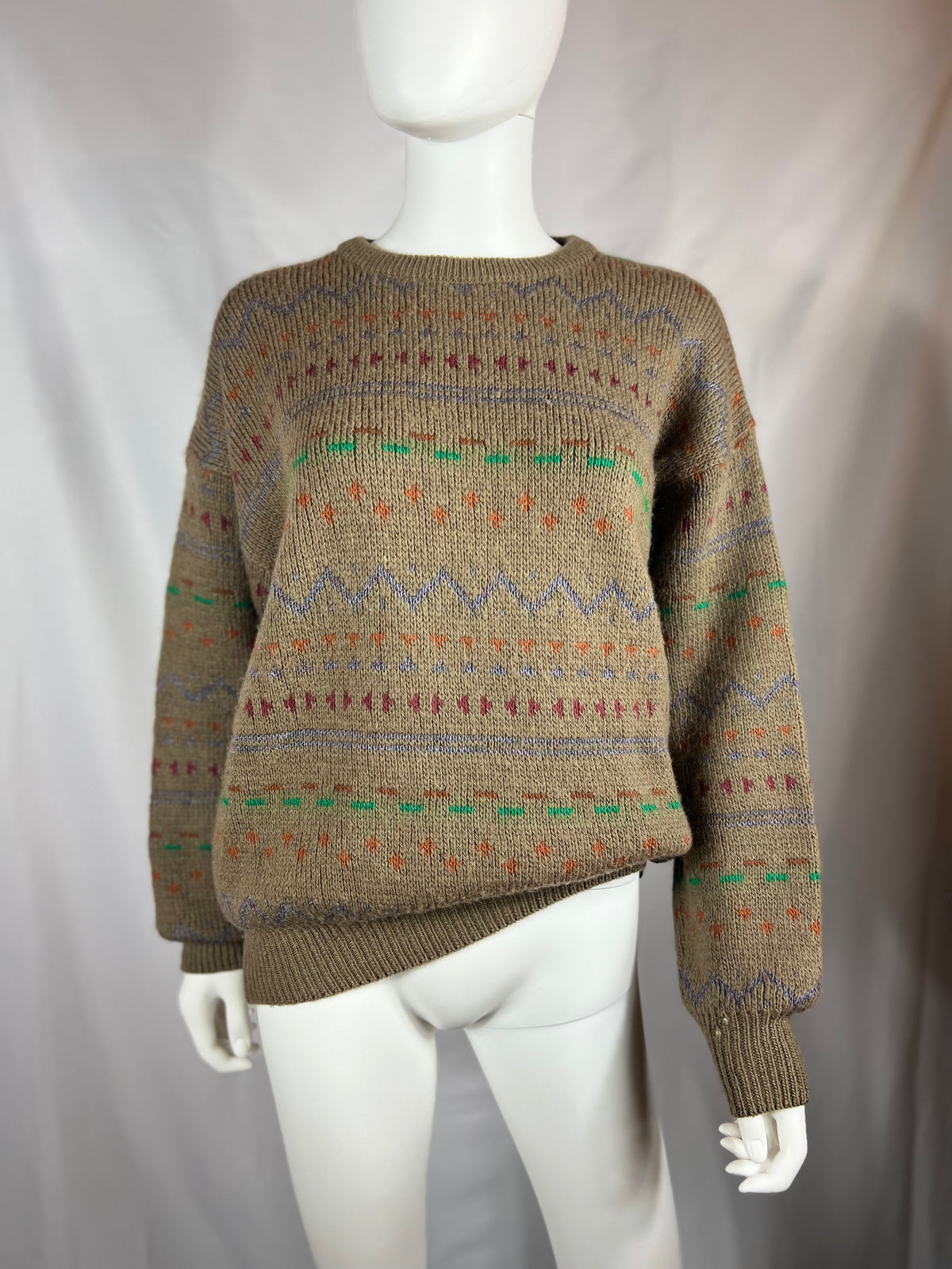 1980's Multi-Brown Wool Sweater