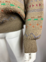 1980's Multi-Brown Wool Sweater