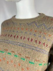 1980's Multi-Brown Wool Sweater