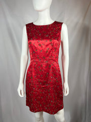 1990's Red Floral Dress